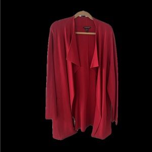 Eileen Fisher Red flowy cardigan